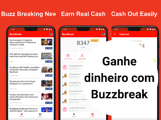 Buzzbreak entre os melhores aplicativos para ganhar dinheiro